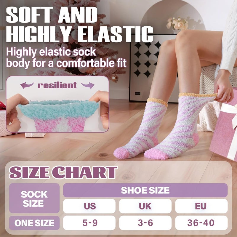 ANTSANG Womens Fuzzy Socks Fluffy Slipper Cozy Cabin Winter Soft Fleece Warm Comfy Thick Christmas Gift Socks - Image 5